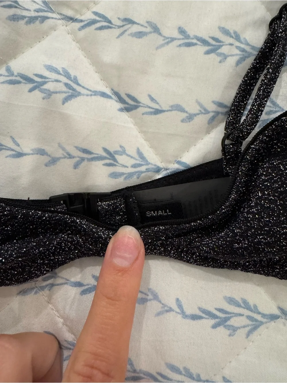 triangl swimwear Sparkle Black Tie-Side Bikini